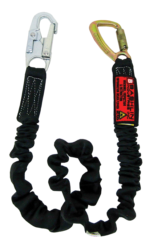 2" tubular nylon web with polyester shock absorbing core, a SL6650A snaphook and a 3005 carabiner